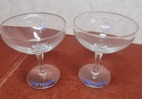 Babycham glasses 2 - babycham, x