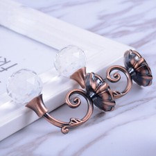 2X Crystal Curtain Holdbacks Wall Tie Backs Hooks Hanger Holder Home Decor