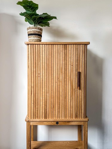 Mid century solid oak drinks - mid,