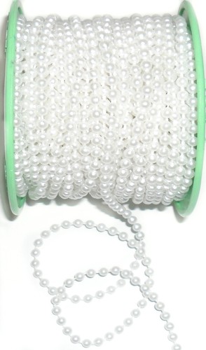 Strung string pearl - pearl, beaded