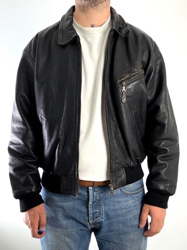 Vintage 1980s black leather - vintage,