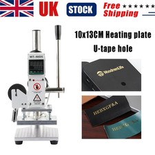 Digital Leather Hot Foil Stamping Embossing Machine W/ 10x13cm Plate UK Stock
