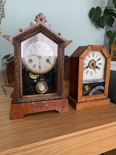 Antique german mantel clocks - mantel,