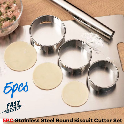 5pc stainless steel round - 5pc,