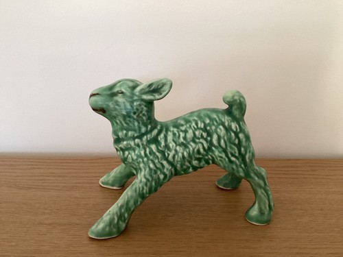 Vintage sylvac green lamb - sylvac,