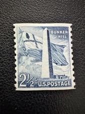 1959 Bunker Hill 2½¢ Blue U.S. Postage Stamp Mint Unused Revolutionary War
