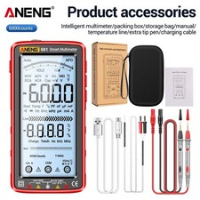Smart LCD Digital Multimeter 6000 Counts AC/DC Voltage Tester Resistance Meter