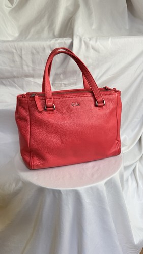 Tula coral pink leather grab - tula,