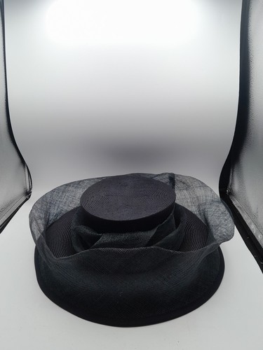 Black sinamay wide brim - wide,