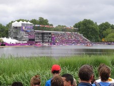 Photo A3 Olympics triathlon Hyde Park - temporary spectator stand Westmi c2012