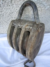 Pulley Sailboat Boat Wood Authantique And Very Vintage Old