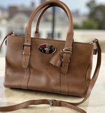 Mulberry Bayswater Double Zip Tote Bag In Oak Tan Leather - Large Size