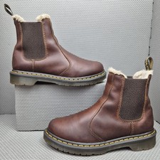 Dr Martens 2976 Boots Women's UK 5 Brown Crazy Horse Gaucho Leather Leonore Docs