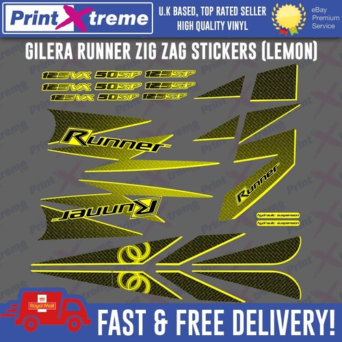 Gilera runner zig zag stickers - gilera,