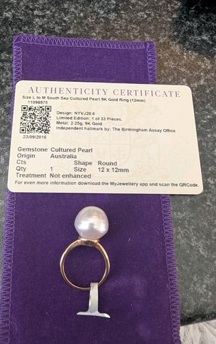 Genuine south sea pearl - pearl, 9k