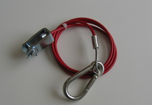 Red breakaway cable trailer - red,