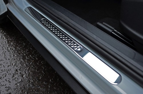 Chrome door sill protectors - door,