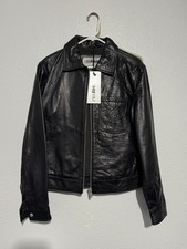 Mens Zara X Rhude Rhuigi Cropped Leather Jacket Large Motorcycle Jacket Sporty M