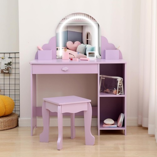 Lighted girl vanity set with - lighted,