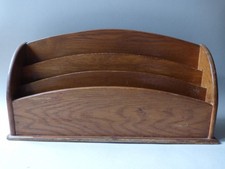 LARGE WOOD TREEN WOODEN WRITING EQUIPMENT DESKTOP PEN LETTER RACK FREE UK P+P