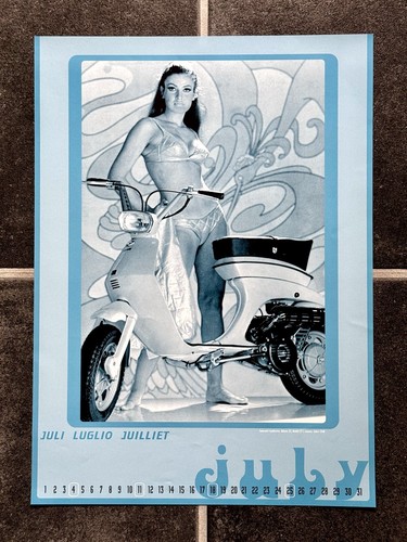 Vintage lambretta calendar - vintage,
