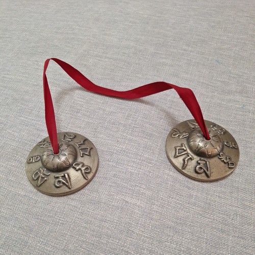 Tibetan spiritual cymbals 2pcs - tibetan,