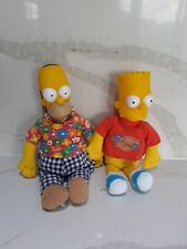 The Simpsons - Homer Talking Plush 1997 18" Doll Working & Bart READ DESCRIPTION