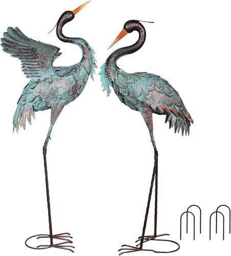 Large metal heron - large,