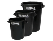 Refina Black Plastering Mixing Bucket Large Plaster Rendering Tub 35-75L
