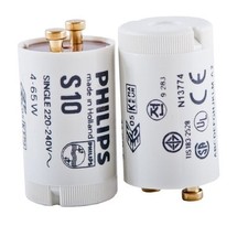 2 x Philips 4-65W S10 Ecoclick Fluorescent Tube Starter - 220-240V - 4w-65w