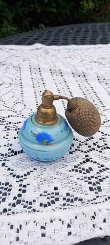 Vintage hand painted blue - hand,