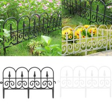 Flexible Garden Lawn Grass Edging Picket Border Panel Metal Effect Wall Fence UK