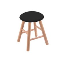 Oak Round Cushion 18" Swivel Vanity Stool with Smooth Legs, Natural Finish,...
