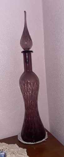 Vintage empoli glass - vintage, purple