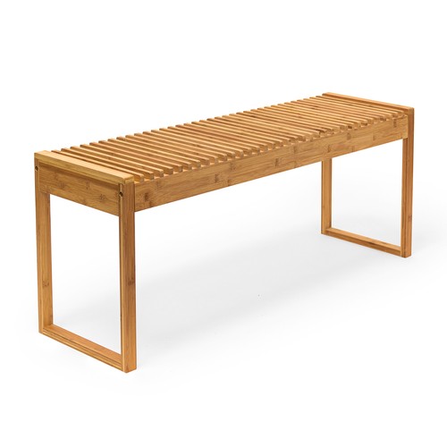 Bamboo bench wooden patio seat - bamboo,