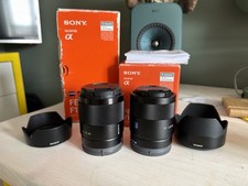 Two Sony FE Prime Lenses. 55mm