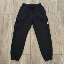 NIKE Joggers Small Combat Style Black Mens Drawstring Active Great Condition