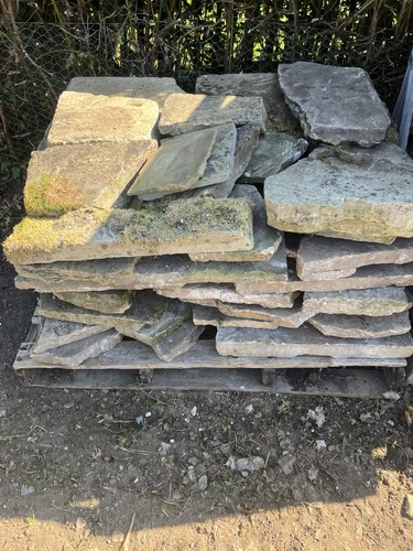 Grey stone flagstone paving - grey,