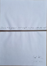 Bernard Heidsieck Hand Signed Numbered Collage and Text 1984 Unique