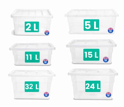 Clear plastic storage - clear,