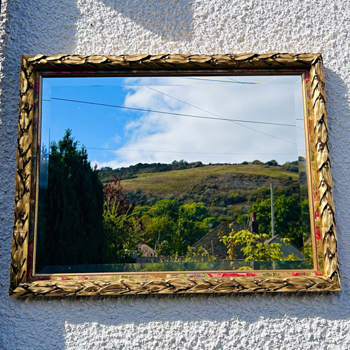 Gold framed rectangular - framed, wall