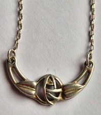 Carrick Jewellery Sterling Silver Rennie Mackintosh Style Necklace