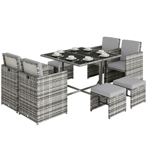 Outsunny seater cube rattan - outsunny,