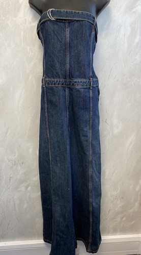 Zara dark denim strapless - denim,
