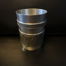 MULLINGAR PEWTER BOOK OF KELLS "T" BEAKER, FINELY DETAILED, Made in Ireland