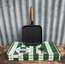 Cast Iron AGA Square Griddle Skillet Grill Frying Pan Unused In Box Black 24cm