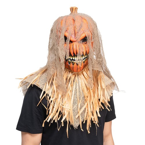 Pumpkin scarecrow mask scary - pumpkin,