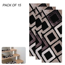15Pcs Stair Treads Carpet Rug Skid-Resistant Non-Slip Indoor Stair Mat Cover Set