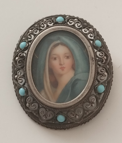 Brooch silver pendant - brooch-silver,