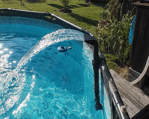 Swimming pool waterfall - swimming,